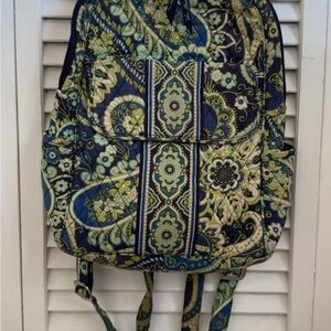 Vera Bradley Backpack with Green and Blue Design
